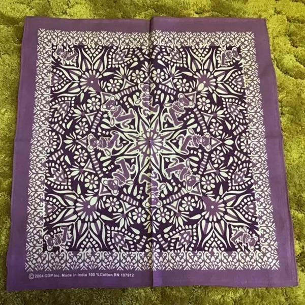 Purple Grateful Dead bears n flowers NWT bandana - Image 4