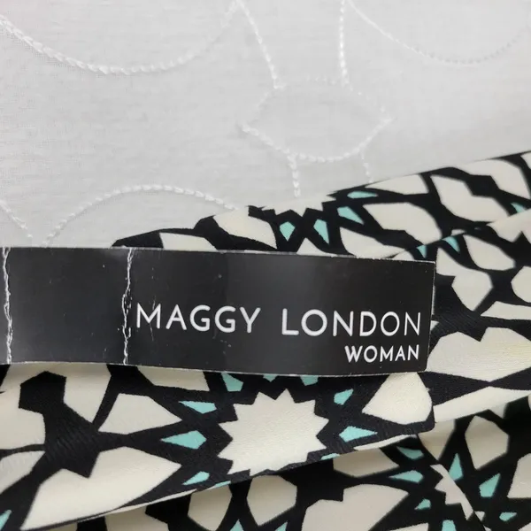 Maggie London Stitch Fix Dress 22W Black White Cenna Jersey Starbust Mini NEW - Image 4