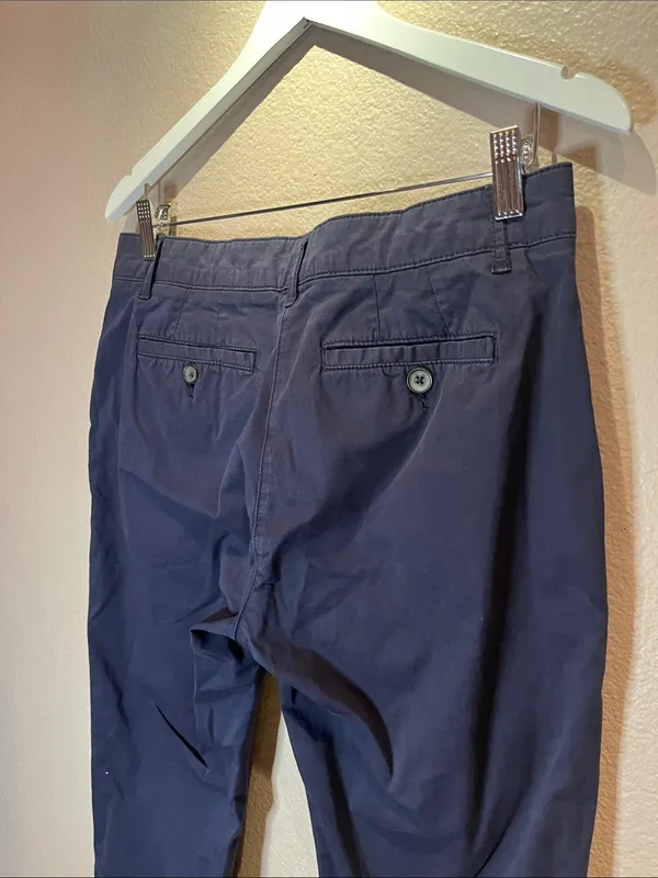 Boden Women’s Navy Blue Chino Style Cropped Pants Size 8 Petite - Image 7