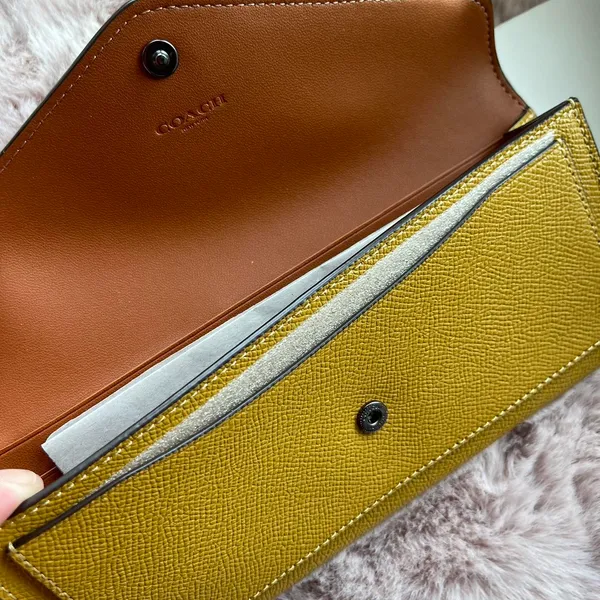 Coach PewterFlax Multi Wyn Soft Crossgrain Leather Wallet - Image 4