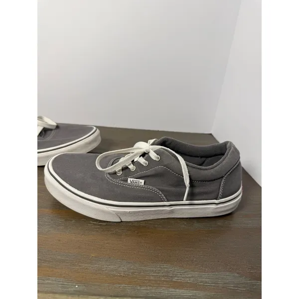 Vans Era Gray Canvas Sneakers Youth 7 Women's 8.5 Classic Skate Shoes - Image 2