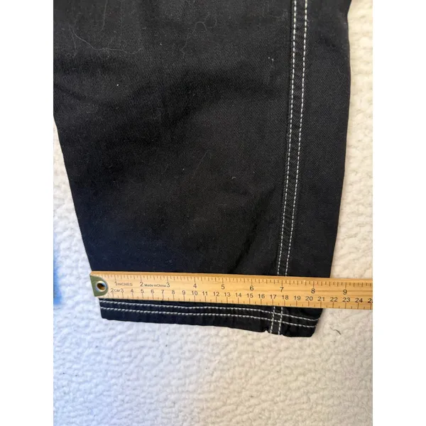 BDG Urban Outfitters Relaxed Skate Jean Black Contrast Stitch Cargo Pants 25 - Image 4