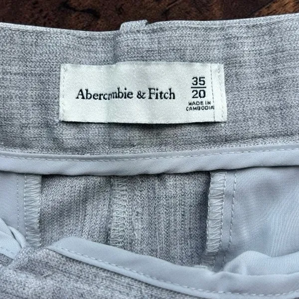 Abercrombie & Fitch Women’s Gray Tailored Dress Shorts Size 35 High Rise Career - Image 3