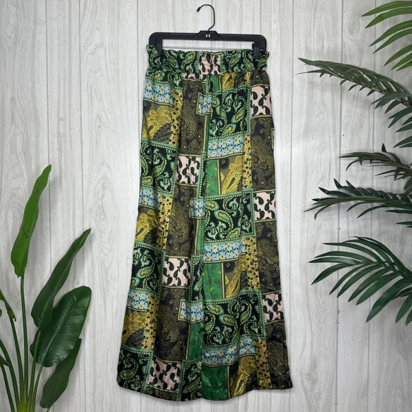 Intimately Free People Patch Things Up Pants Boho Patchwork Paisley sz M Medium - Image 3