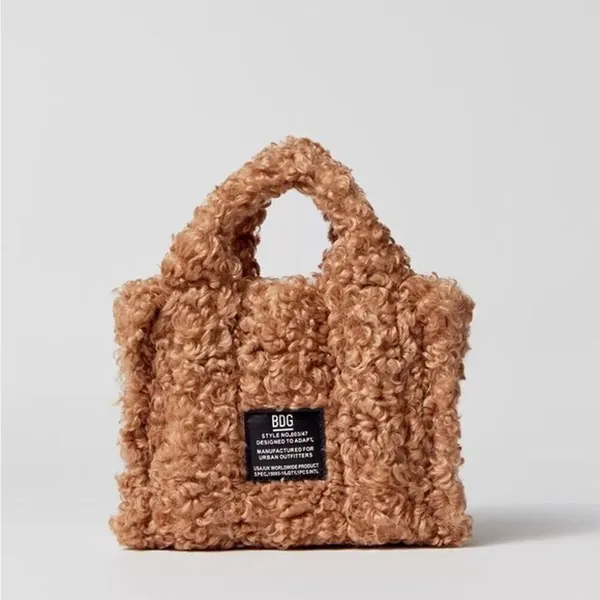 ✨BDG Serena Teddy Fleece Mini Tote Bag Sz Small✨ - Image 3