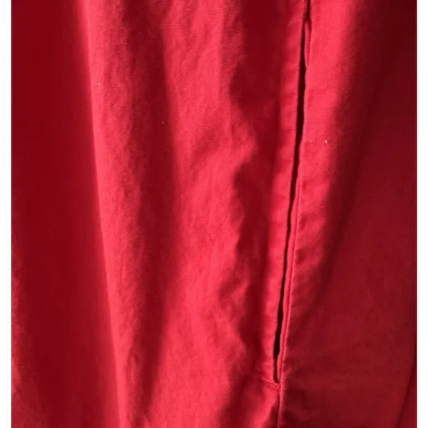 Vtg Go Softly Patio Dress XL Red Embroidered Muumuu Hippie Chic Boho Oriental - Image 14