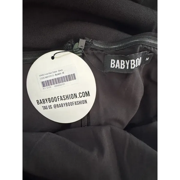 NWT Babyboo Yulia Maxi Dress Black Size Medium - Image 8
