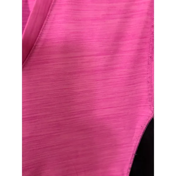 Beverly Hills Polo Club Pink Space Dye V-Neck Activewear Top Womens Large‎ - Image 2