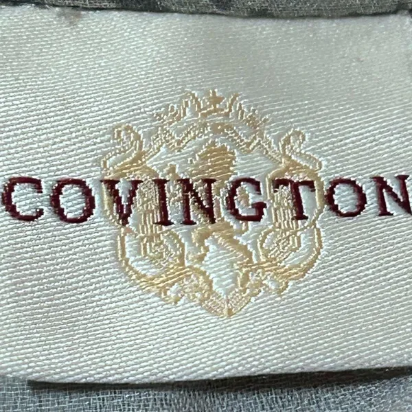 Covington Women's Gray Black White Ruffled Short Sleeve Lined Blouse No Size‎ - Image 3