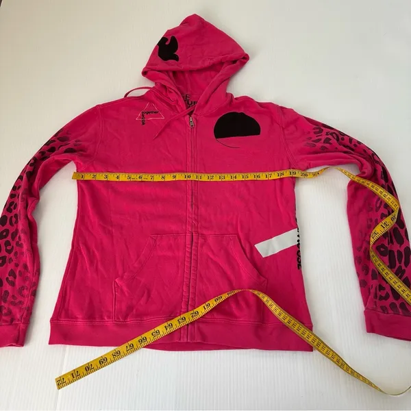 Free City Leopard Zip Hoodie Fuschia, S - Image 8