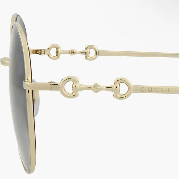 Gucci 59mm Round Sunglasses with Horsebit - Image 3