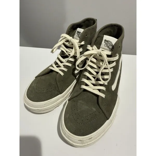 VANS Sentry Sk8-Hi WC Shoe Suede Canvas Green Women Sz 8‎ Casual Sneakers Y - Image 10