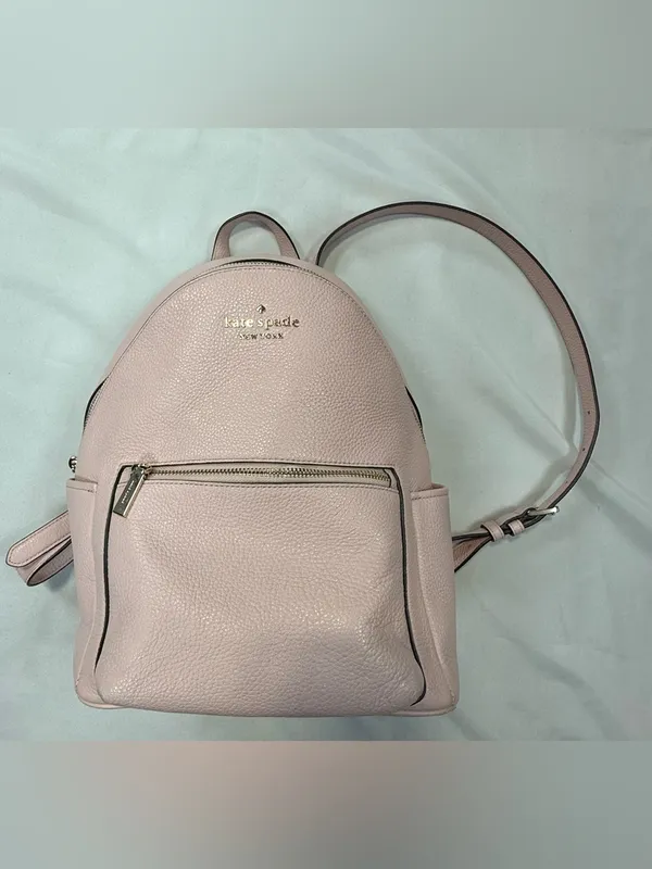 kate spade Pale Pink Pebbled Leather  Backpack - Image 9