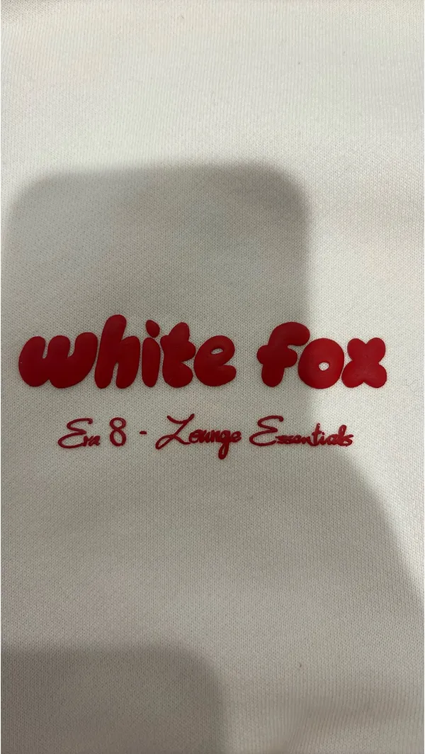 White Fox Era 8 Oversized Hoodie Cherry Cream - Image 6