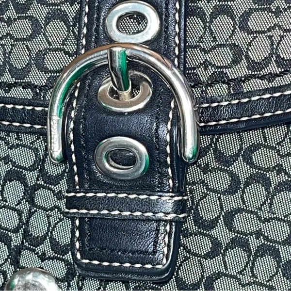 COACH monogram crossbody bag. Black and grey - Image 8