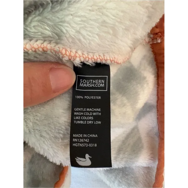 Southern Marsh Sherpa Pullover Mountain Print Fleece Medium - Image 4