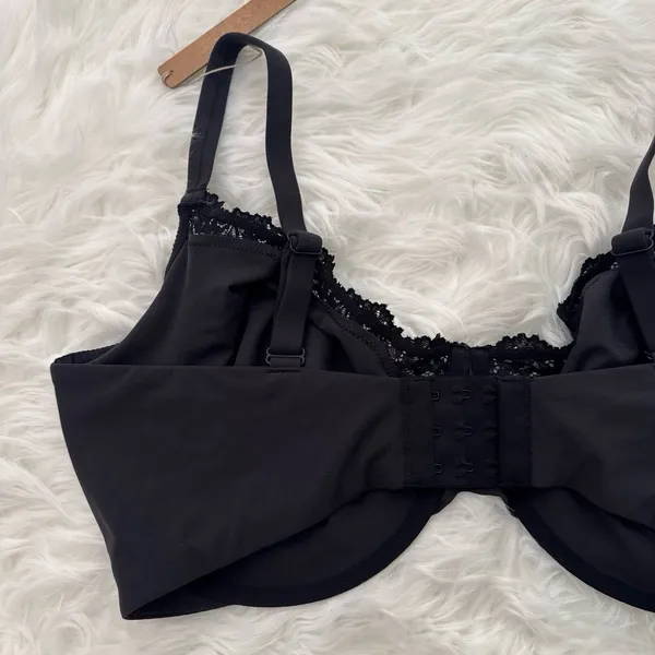 Skims Fits Everybody Lace Demi Underwire Bra Onyx Size 40H - Image 6