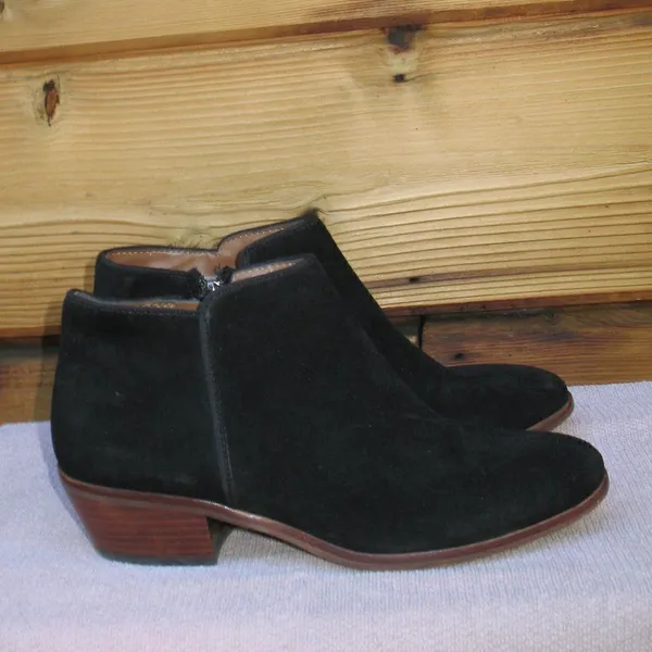 Sam Edelman Black Suede Petty Ankle Boots - Image 3
