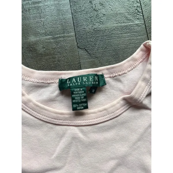 Ralph‎ Lauren Women's Light Pink Arm Pocket Long Sleeve Tee Size 1X - Image 10