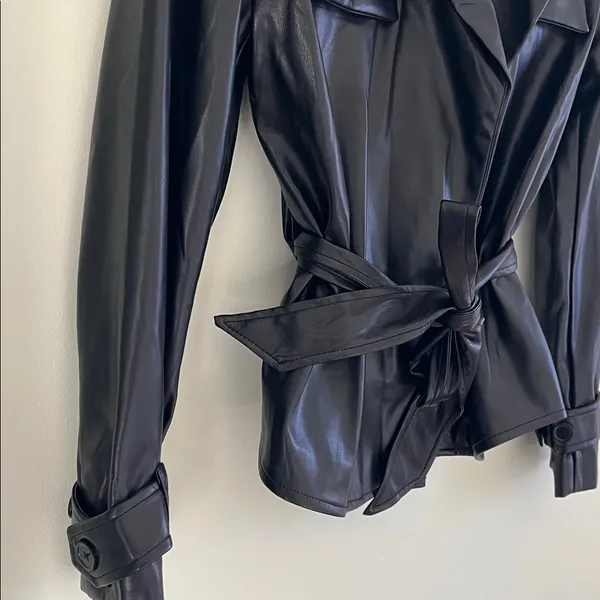 NWT Faux leather jacket Size M - Image 2