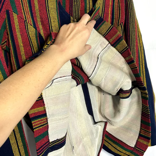VTG 70s Pandora Costume Maker Striped Knit Long Sleeve Top Disco Retro Medium - Image 5