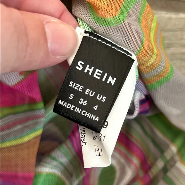 Multicolor Swirl Pattern mesh Dress - Image 4