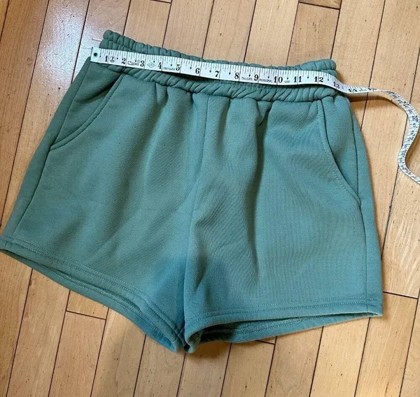 SHEIN Sage Green Pull On Sweatpants Shorts - Medium - Image 8