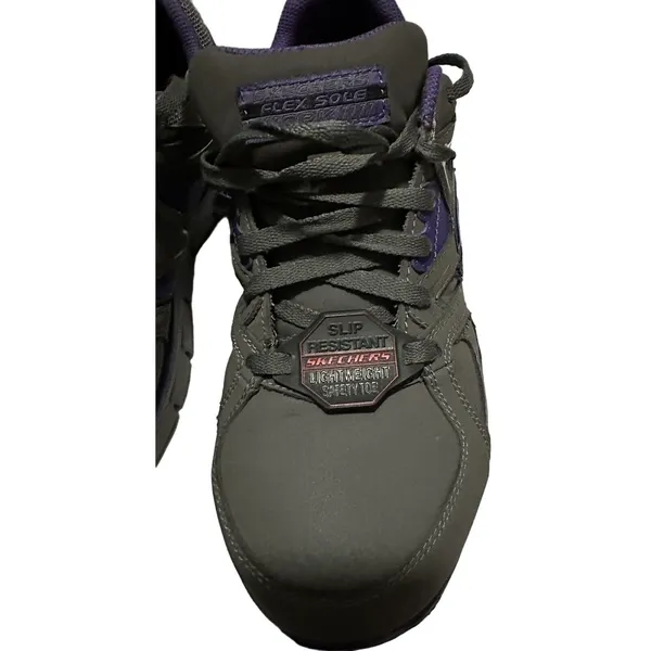 Skechers Women's Work Synergy Sandlot (761) Gray/Purple Size 8‎ 1/2 - Image 2