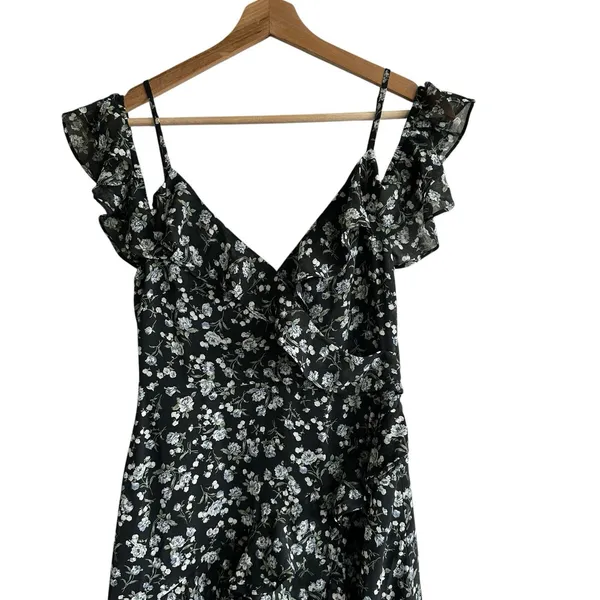 ASTR The Label Midi Dress Sz S Floral High Low Tiered Ruffle - Image 9