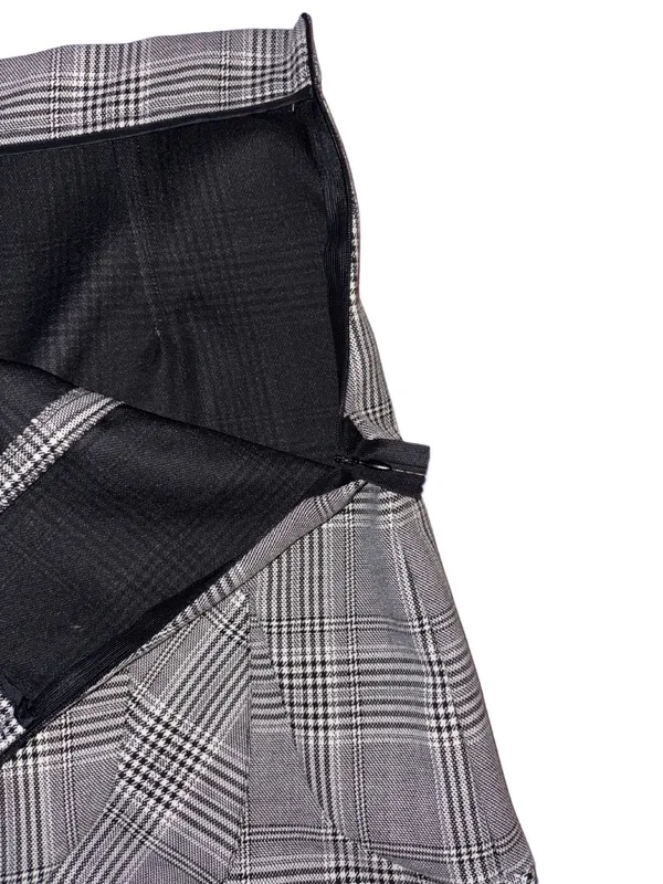 ZARA Asymmetrical Plaid Skirt - Image 5