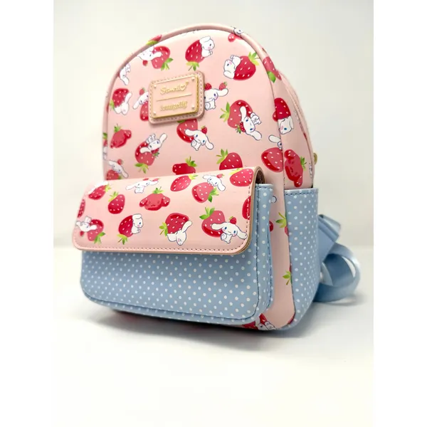 Loungefly Cinnamoroll Strawberry‎ Allover Print Mini Backpack Excellent Blue Dot - Image 2