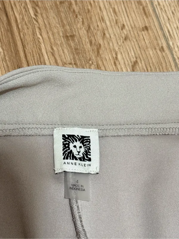 Anne Klein beige Tailored Trousers Size 4 Office Career Stretch Pant⁠ - Image 3