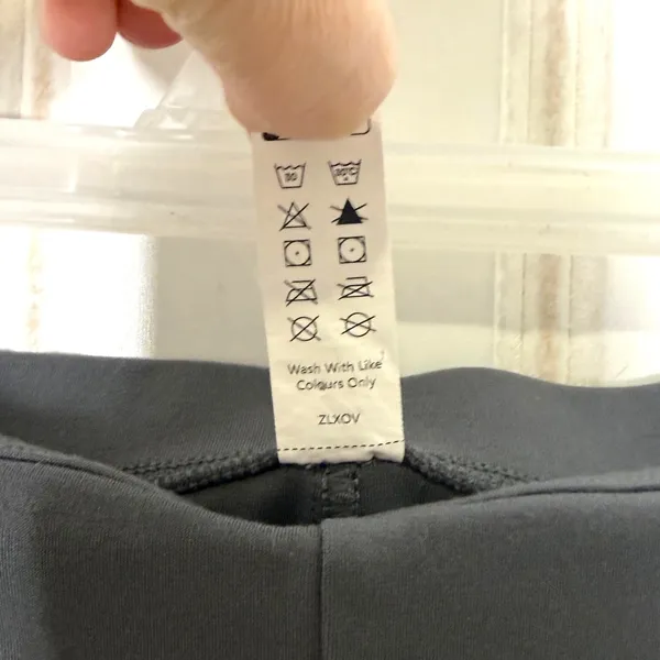 Halara Flex SculptKnit High Waisted Pocket Slim Work Pants Sedona Sage Grey M - Image 9