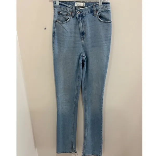 Abercrombie & Fitch Curve Love 90s‎ Slim Straight Ultra High Rise Jeans 26 2XL - Image 8