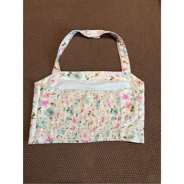 Abercrombie & Fitch Floral Halter Crop Top Size Large - Image 5