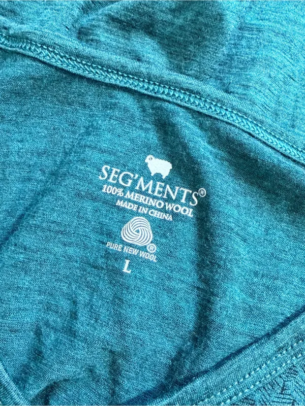 Seg’ments Women’s 100% Merino Wool Thermal Base Layer Shirt Top Longsleeve L - Image 6