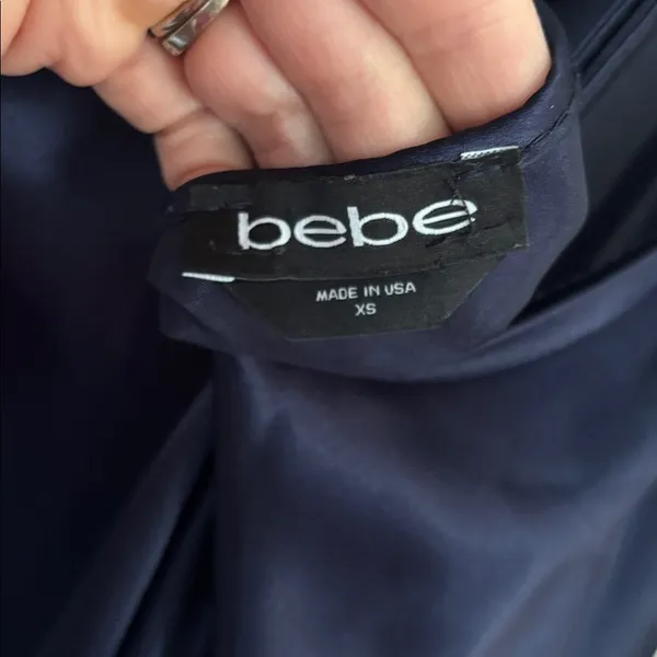 bebe Midnight Blue Midi Slip Dress - Image 4