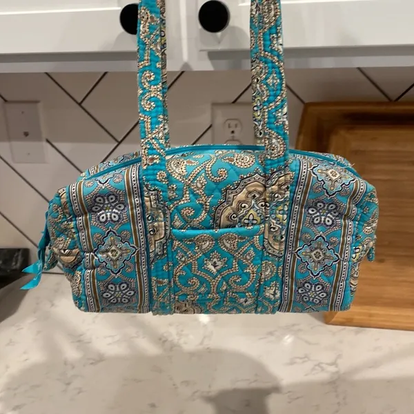 Vera Bradley Totally Turq Rectangular Shoulder bag Y2K bohemian retired pattern - Image 5