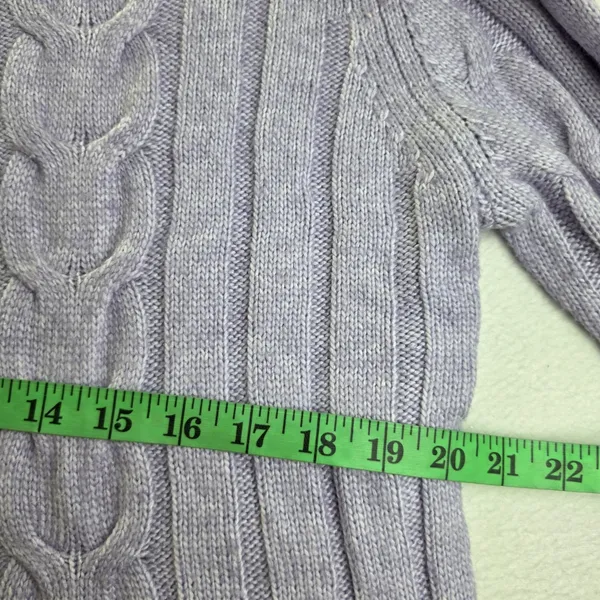 Banana Republic Womens Lavender Purple Cable Knit Crew Neck Sweater NLN02685 M‎ - Image 8