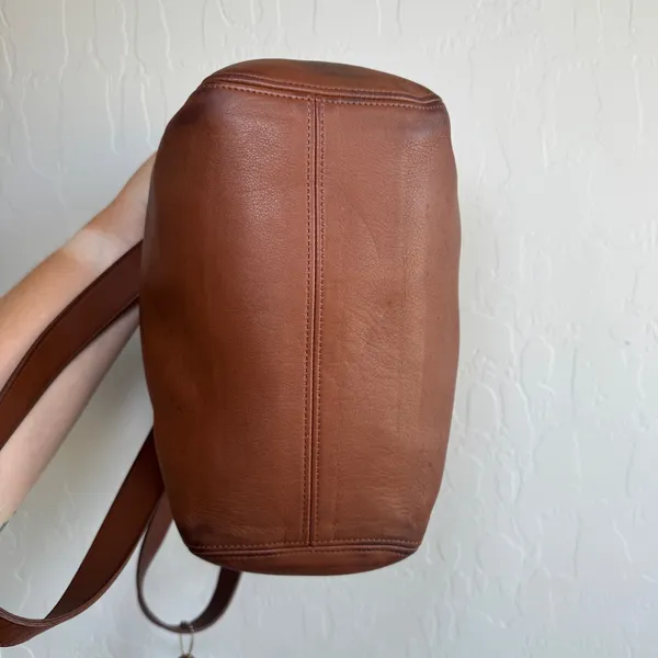 Vintage Coach Soho Buckle Bag 4157 British Tan Brown Leather Tote Shoulder Bag - Image 4