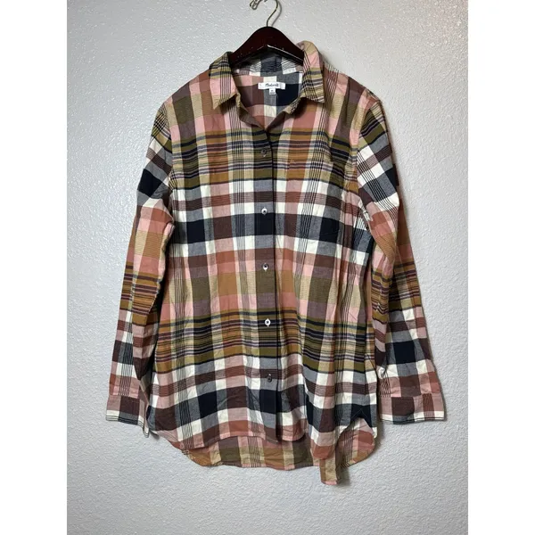 NWT Madewell‎ Classic Ex-Boyfriend Shirt in Seconda Plaid Size XL - Image 3