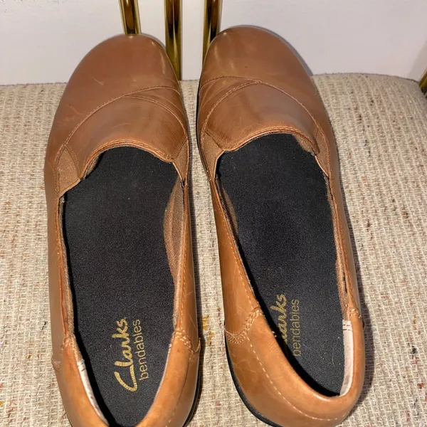 Clarks - Brown Leather Slip-On Loafers - Image 5