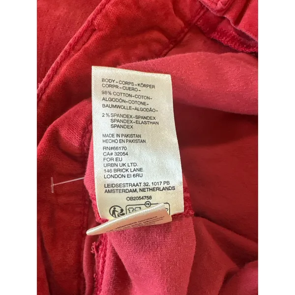 NWOT Free People High‎ Time Velvet Kick Flare Pants Red Dahlia Size 8 (fits 6) - Image 9