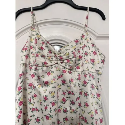 Aeropostale Mini Dress Medium White Ivory Pink‎ Floral Y2K - Image 2