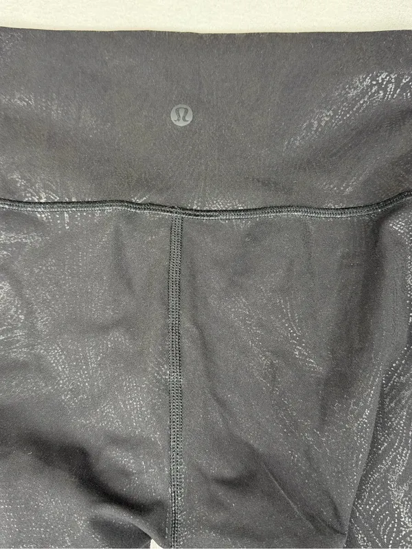 Lululemon Wunder Under High Rise 28 Logo Flourish Foil Leggings Black Size 4 - Image 4