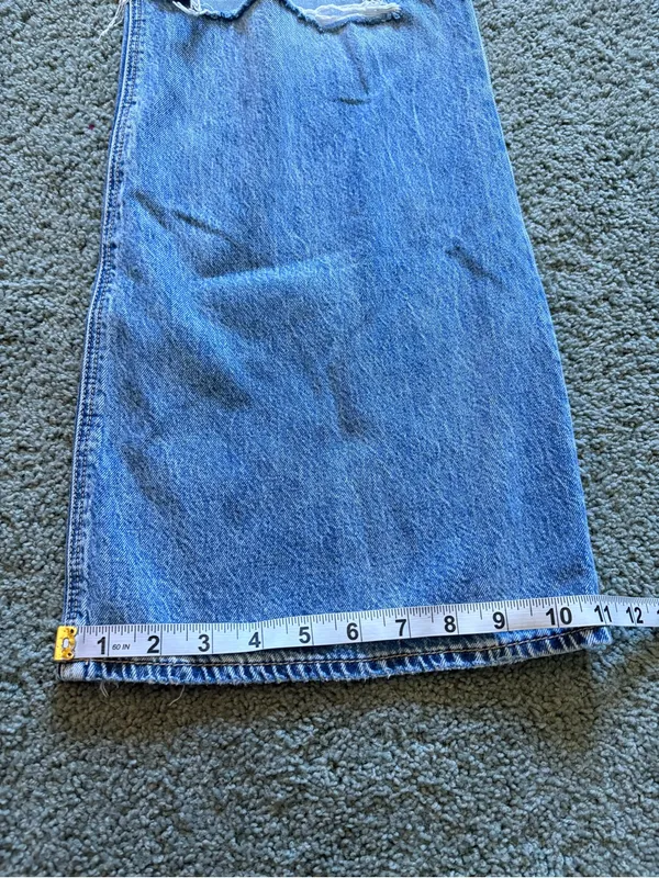 American Eagle Strigid Low Rise Baggy Flare Distressed Jeans Rainbow Size 10 - Image 8