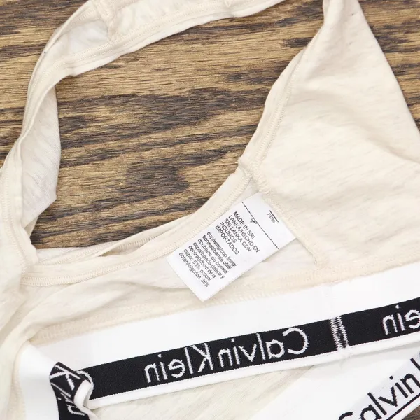 NEW Calvin Klein Womens Modern Cotton Unlined Wireless Bralette F3785 Brown XS - Image 3