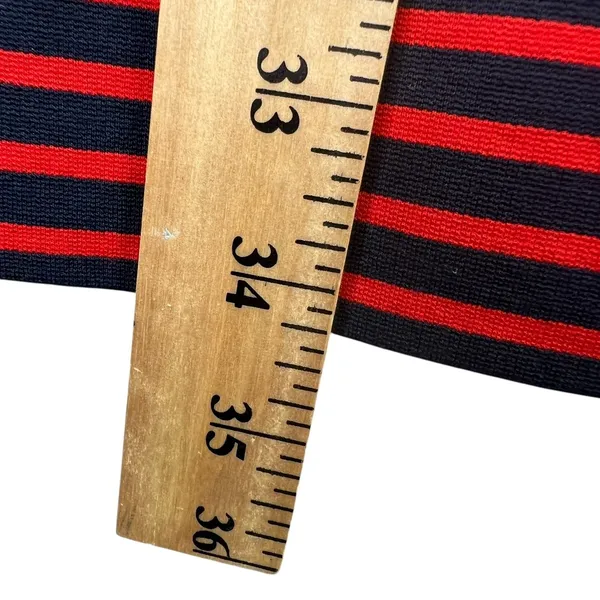 Madewell Mini Dress Shift Long Sleeve Striped Knit Crew Neck Red Navy‎ Women XS - Image 8