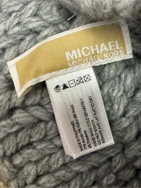 MICHAEL KORS Chunky Knit Headband OS Gray $58 Retail NWT - Image 6