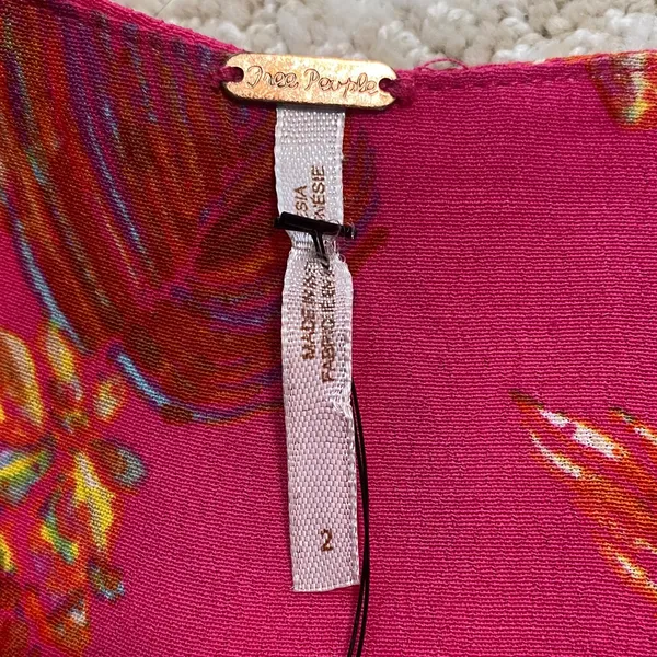 Free People Vibrant Pink Floral Jumpsuit Size 2 100% Viscose - Image 11